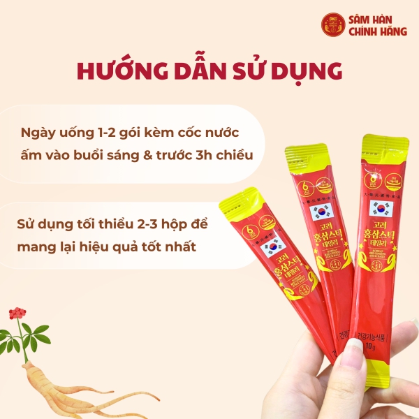 Nước Hồng Sâm Hàn Quốc Daily Daedong (Hộp 60 Gói) - Tinh chất sâm 6 năm tuổi và thảo dược giúp tăng đề kháng, giảm mệt mỏi và bồi bổ sức khỏe bền bỉ.