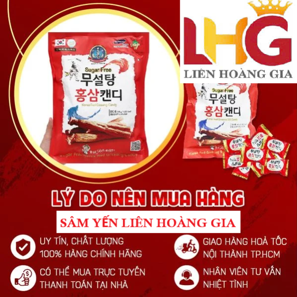 Kẹo hồng sâm Hàn quốc không đường 365 500g
