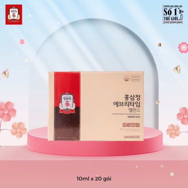 Tinh Chất Hồng Sâm KGC Everytime Balance 10mL x 20 Gói: Liệu Trình 20 Ngày Sức Khỏe Toàn Diện