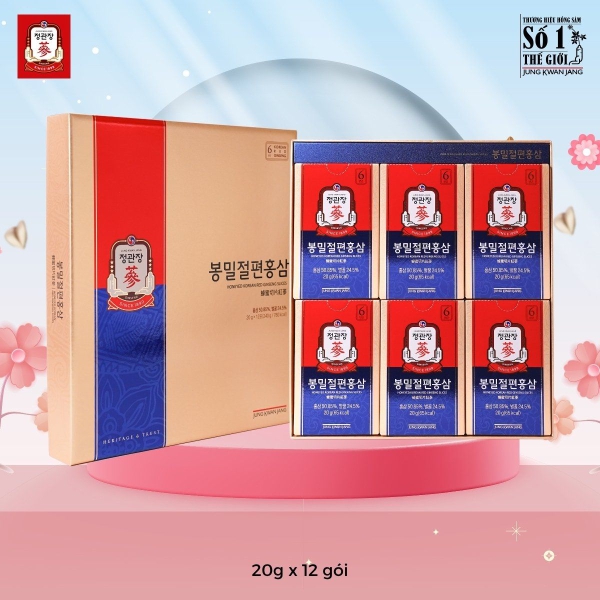 Hồng Sâm Lát Tẩm Mật Ong KGC Honeyed Slices 12 Hộp: Món Quà Bồi Bổ Tiện Lợi