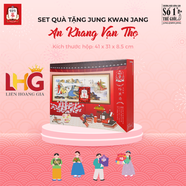 Hộp Quà An Khang Vạn Thọ KGC Hàn Quốc – Tinh Hoa Lương Sâm, Chúc Bình An Khỏe Mạnh, Trường Thọ Vĩnh Cửu