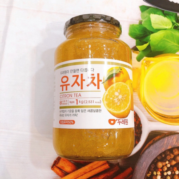 Mật Ong Chanh Honey Citron Tea Dooraewon (Hũ 1kg) - Tăng cường đề kháng, bổ sung Vitamin C và hỗ trợ làm dịu cổ họng.