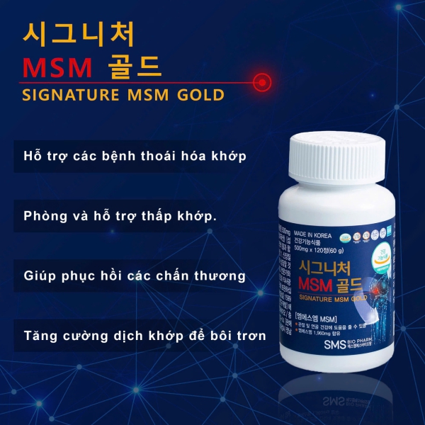 Viên Bổ Khớp MSM Hàn Quốc (Hộp 4 Lọ): Công Thức Giảm Đau Toàn Diện