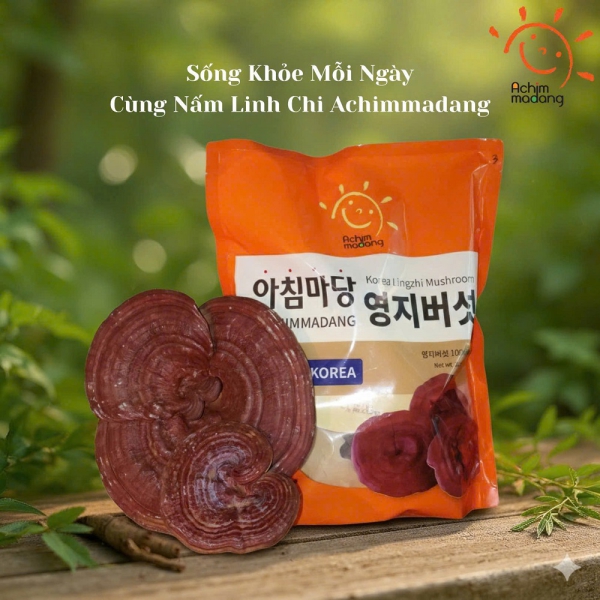 Nấm Linh Chi Đỏ Thượng Hạng Achimmadang (Túi 1kg) - Thảo dược trường thọ Hàn Quốc giúp thanh lọc cơ thể, giải độc gan.