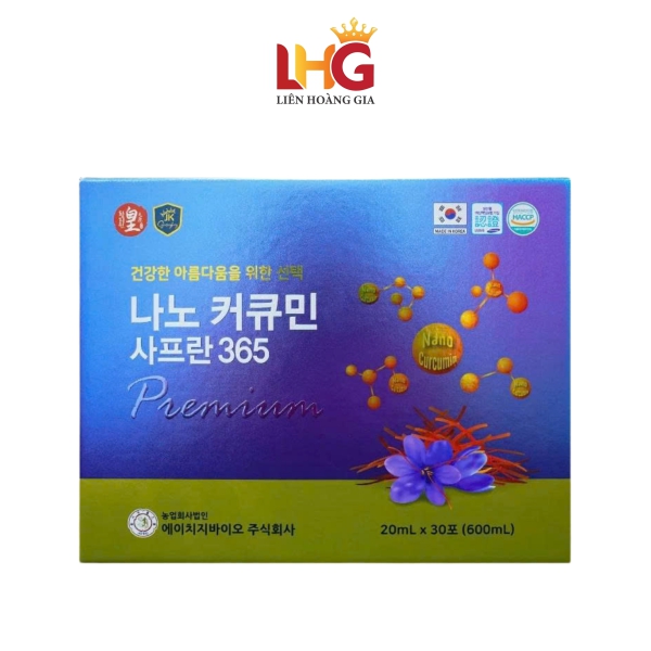 Nano Curcumin Saffron 365 Hàn Quốc (Hộp 30 Gói)