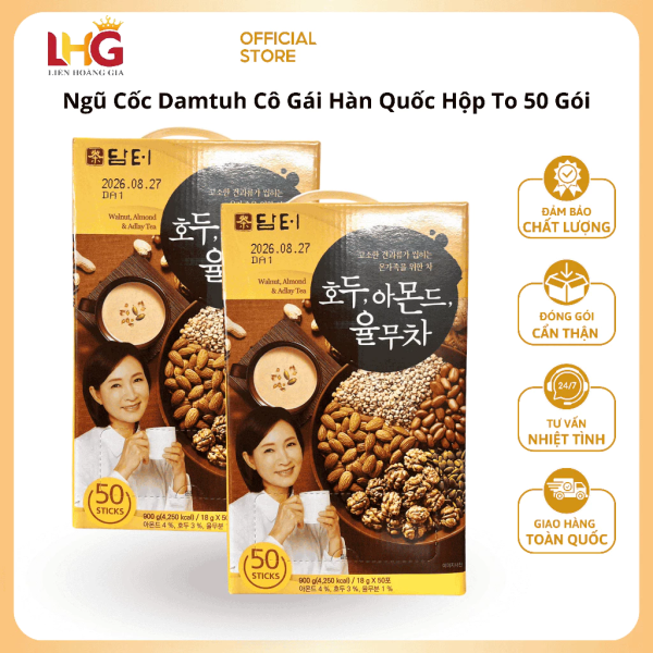 Bột Ngũ Cốc Dinh Dưỡng 5 Loại Hạt Damtuh Hàn Quốc Hộp 50 Gói 900g