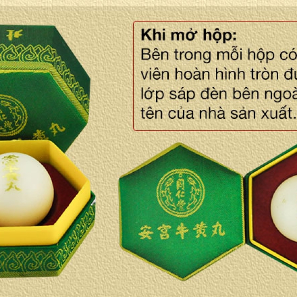 An Cung Ngưu Hoàng Hoàn Hộp Gấm Xanh Chính Hãng – Phòng Ngừa Tai Biến, Hỗ Trợ Tim Mạch