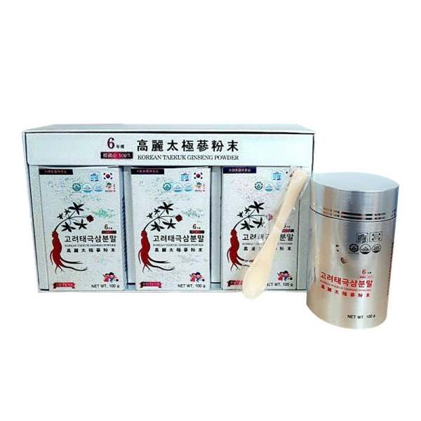 Bột Thiên Sâm Thái Cực Korean Taekuk Ginseng Powder Premium – Hộp 1 Lọ 100g giúp bồi bổ cơ thể, nâng cao đề kháng và tăng cường trí nhớ