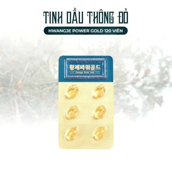 Tinh Dầu Thông Đỏ Hwangje Power Gold 120 Viên - Bí Quyết Sống Khỏe Từ Hoàng Gia Hàn Quốc