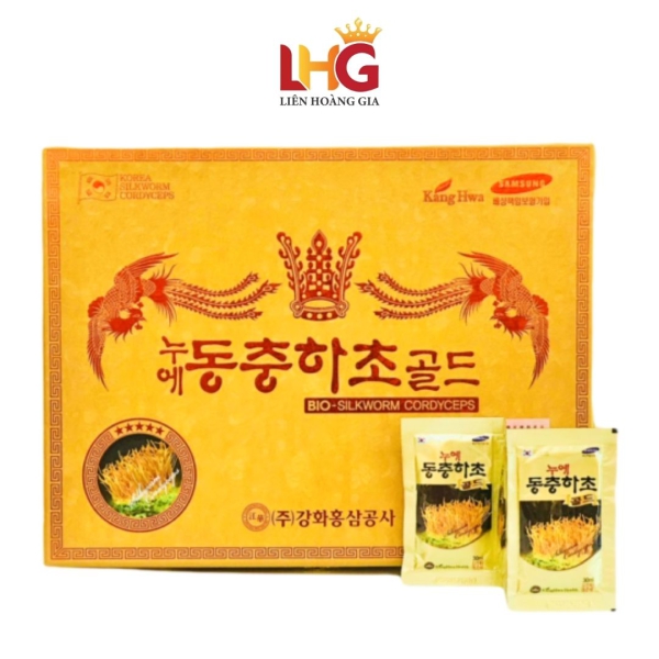 Nước Đông Trùng Hạ Thảo Kanghwa Hàn Quốc Hộp Gỗ Vàng (60 Gói x 70ml) – Tăng Cường Sinh Lực & Bồi Bổ Ngũ Tạng