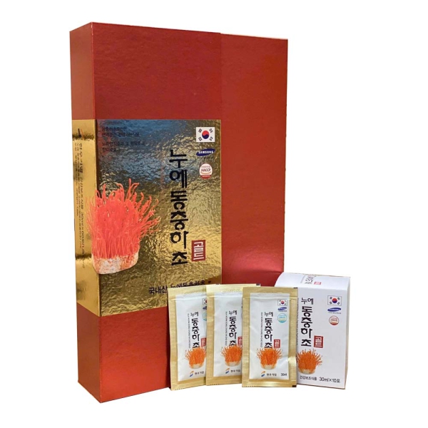 Nước Đông Trùng Hạ Thảo Hộp Đỏ Cao Cấp Hàn Quốc Nongzincicphum 60 gói x 30ml – Bồi Bổ Sức Khỏe, Quà Biếu Sang Trọng