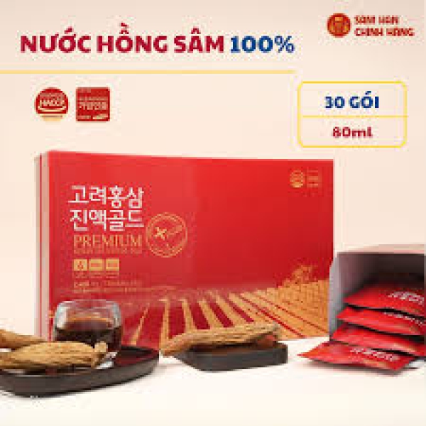 Nước Hồng Sâm Hàn Quốc 100% Daedong (Hộp 30 Gói x 80ml) - Tinh chất sâm củ nguyên bản, không phụ gia, không chất tạo ngọt, giúp bồi bổ sức khỏe và phục hồi thể lực chuyên sâu.