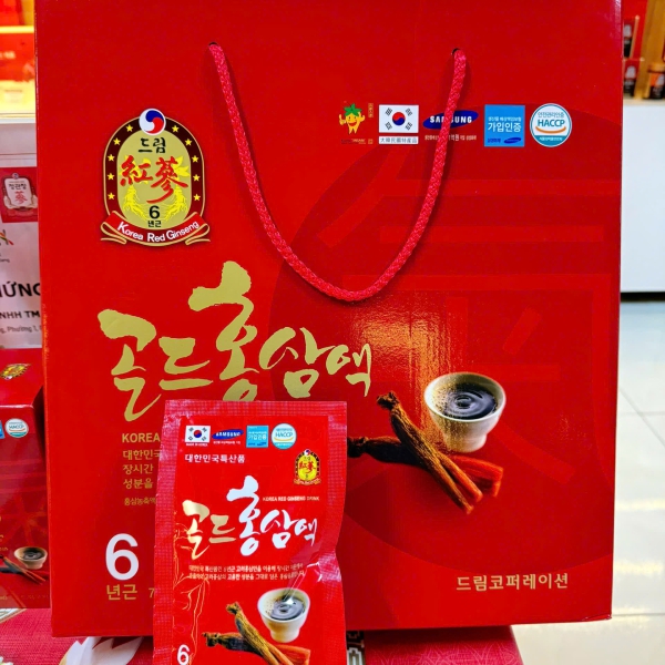 Nước Hồng Sâm Chén Dream 70ml x 30 Gói: Tinh Hoa Sức Khỏe Từ Hàn Quốc