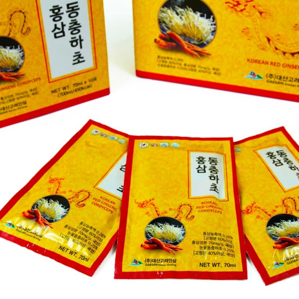 Nước Hồng Sâm Đông Trùng Hạ Thảo DAESAN 20 gói 70ml – Tăng Cường Sức Khỏe, Quà Biếu Cao Cấp