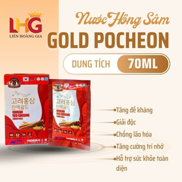 Nước Hồng Sâm Gold Pocheon Hàn Quốc 30 Gói: Bồi Bổ Sức Khỏe