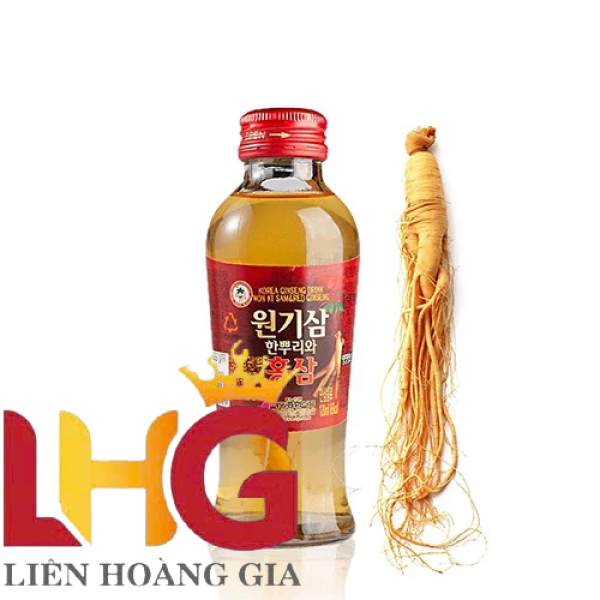 Nước Hồng Sâm Có Củ Wonkisam 120ml x 10 Chai: Tinh Túy Từ Sâm Tươi Hàn Quốc