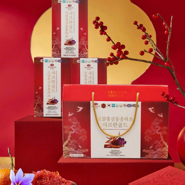 Nước Hồng Sâm Gold Hoàng Gia Đông Trùng Saffron – Tinh Túy Thảo Dược Cho Cuộc Sống Thịnh Vượng