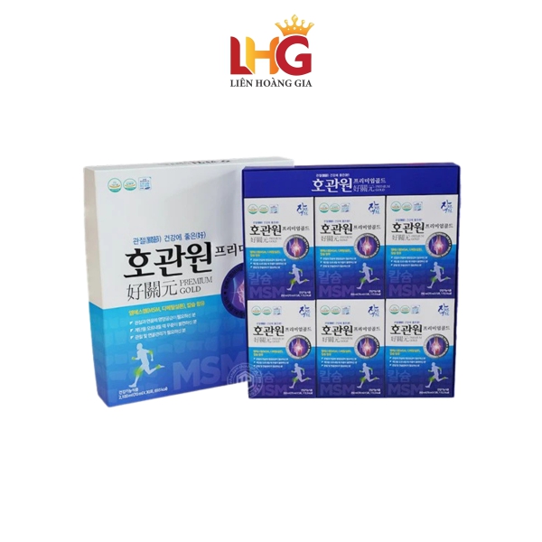 Nước Uống Xương Khớp MSM Hogwanwon Premium Gold (Hộp 30 Gói x 70ml) – Giúp khớp linh hoạt, giảm đau nhức