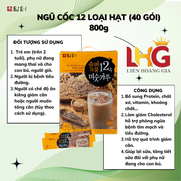 Bột ngũ cốc 12 loại hạt Damtuh Hàn Quốc