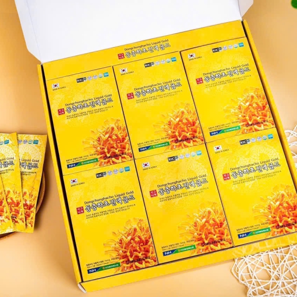 Nước Đông Trùng Hạ Thảo Dongchunghacho Liquid Gold Samsung Hàn Quốc 30 Gói – Bồi Bổ Sức Khỏe Toàn Diện