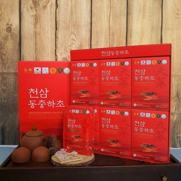 Thiên Sâm Đông Trùng Hàn Quốc (Hộp 30 Gói x 50ml) – Tinh Hoa Bồi Bổ & Phục Hồi Sinh Lực