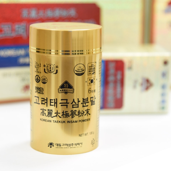 Bột Thái Cực Sâm Daedong Korean Taekuk Insam Powder (300g) - Bồi bổ thể lực, tăng cường trí nhớ và hỗ trợ ổn định tim mạch huyết áp.