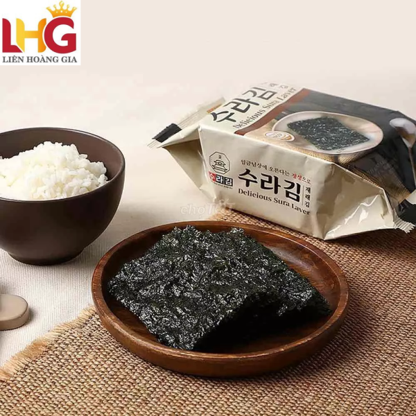 Rong biển ăn liền KFish vị trà xanh nhập khẩu Hàn Quốc lốc 16 gói