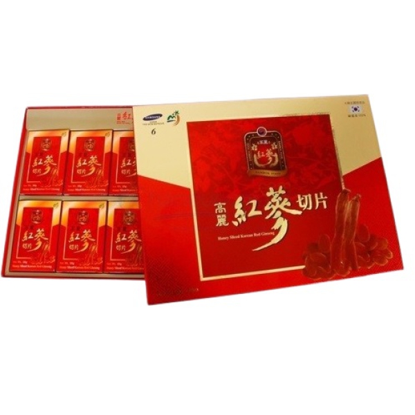 HỒNG SÂM HÀN QUỐC THÁI LÁT TẨM MẬT ONG SAMBOK HỘP 10 GÓI – BỒI BỔ SỨC KHỎE TOÀN DIỆN