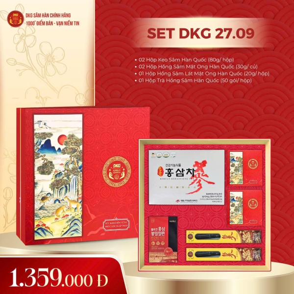 Set Quà Tết DKG.09 Cao Cấp – Hộp Quà Biếu Sức Khỏe Hàn Quốc