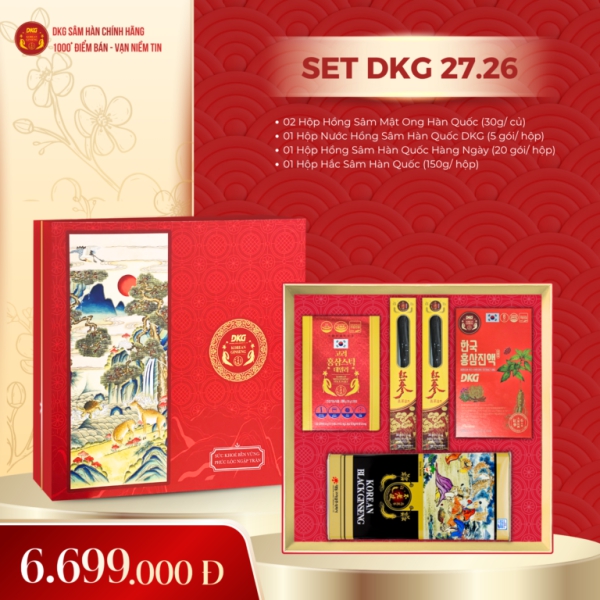 Set Quà Tết DKG.26 Cao Cấp – Đỉnh Cao Hắc Sâm & Quà Biếu Hoàng Gia