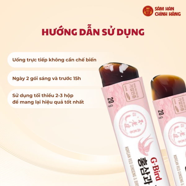 Thạch Hồng Sâm Yến Sào G-Bird Daedong - Sự kết hợp hoàn hảo giữa sâm thượng hạng 6 năm tuổi và yến sào Việt Nam giúp bảo vệ sức khỏe toàn diện.