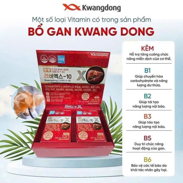 Bổ Gan Kwangdong LiverX-10: Giải Độc Gan, Tái Tạo Tế Bào Với Silymarin 130mg