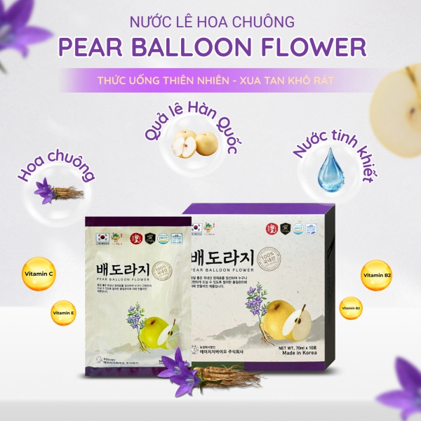 Nước Lê Hoa Chuông Hàn Quốc (20 Gói): Giải Pháp Vàng Cho Hệ Hô Hấp