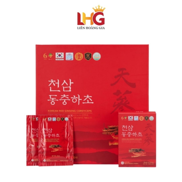 Thiên Sâm Đông Trùng Hàn Quốc (Hộp 30 Gói x 50ml) – Tinh Hoa Bồi Bổ & Phục Hồi Sinh Lực