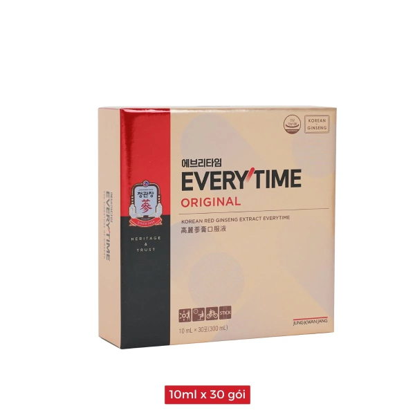 Tinh Chất Hồng Sâm Pha Sẵn KGC Everytime Original (Hộp 30 gói)