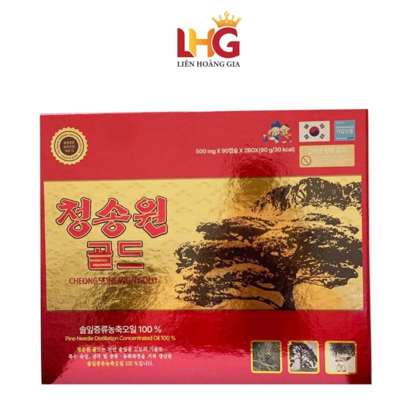 Tinh Dầu Thông Đỏ Cheong Song Won Gold Samsung (180 Viên) – Giải Pháp Quét Sạch Mỡ Máu