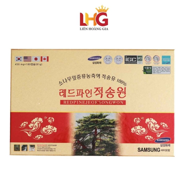 Tinh Dầu Thông Đỏ Chính Phủ Samsung Red Pine Jeok Song Won (180 Viên) – Bí Quyết Sống Khỏe Trọn Đời
