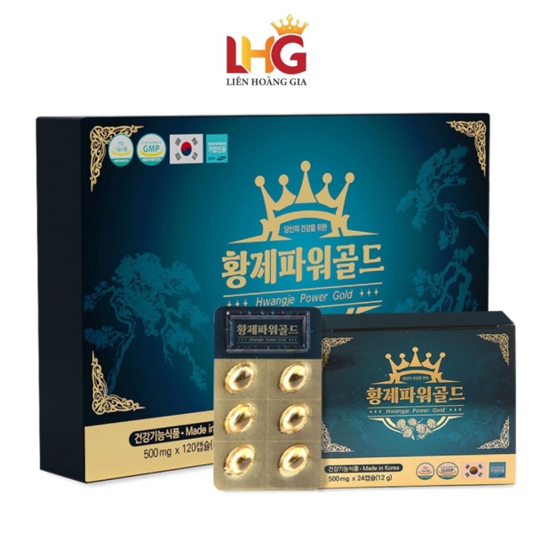 Tinh Dầu Thông Đỏ Hoàng Đế Hwangje Power Gold (120 Viên x 500mg) – Bí Quyết Thanh Lọc Huyết Mạch Thượng Hạng