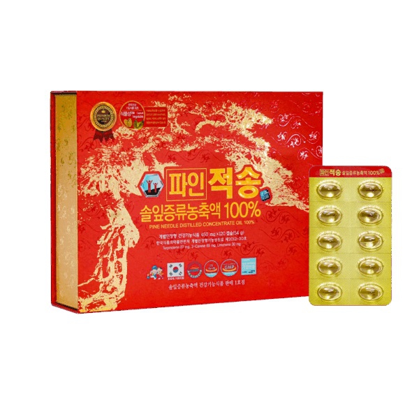 Tinh Dầu Thông Đỏ Chính Phủ Cao Cấp PINE JEOK SONG GOLD 120 Viên