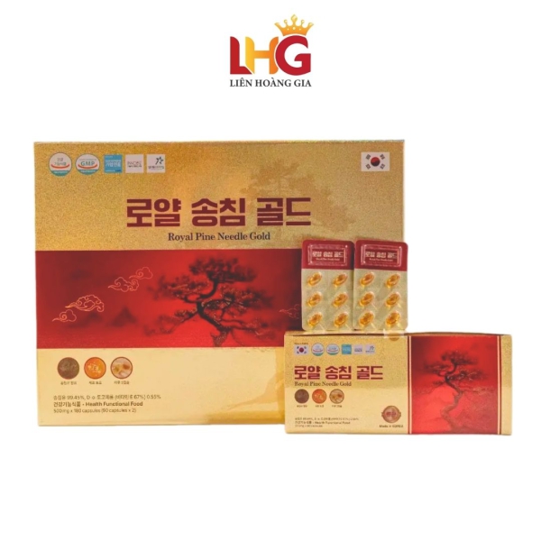 Tinh Dầu Thông Đỏ Royal Pine Needle Gold (180 Viên) – Tinh Hoa Sức Khỏe Chuẩn Hàn Quốc