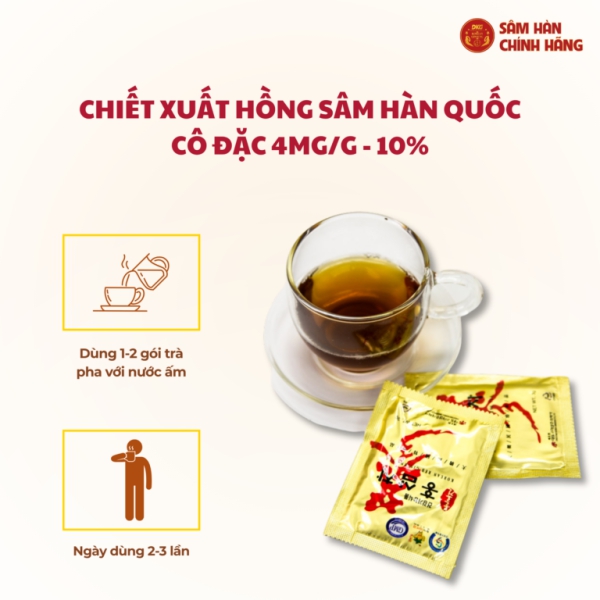 Trà Hồng Sâm Dạng Chiết Xuất Daedong Hàn Quốc 4mg/G (3g x 50 Gói)