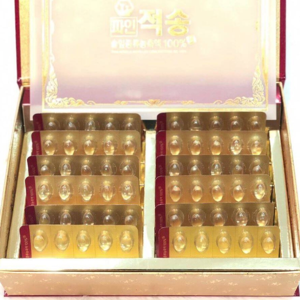 Viên Tinh Dầu Thông Đỏ Chính Phủ Hàn Quốc Cao Cấp Pine Jeok Song Gold (120 Viên)