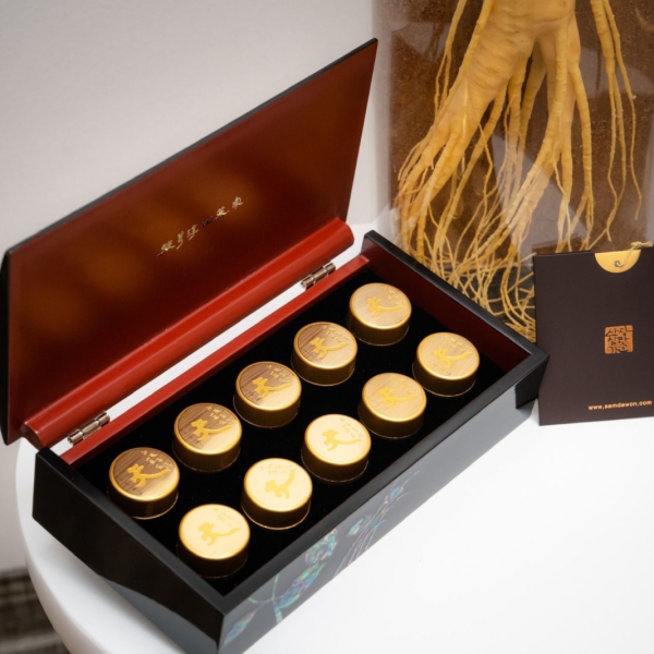 An Cung Ngưu Tổng Thống Dát Vàng 10 Viên Hộp 7 Hoa – SAMDAWON Nội Địa Cao Cấp