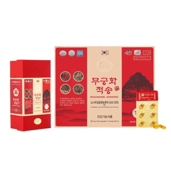 Tinh Dầu Thông Đỏ Chính Phủ Mugunghwa Jeoksong 180 Viên Cao Cấp Hàn Quốc