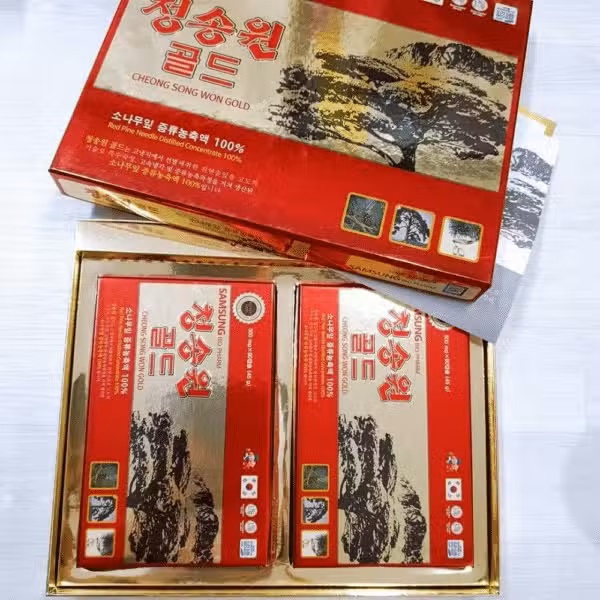Tinh Dầu Thông Đỏ Cheong Song Won Gold Samsung 180 Viên Chính Hãng Hàn Quốc