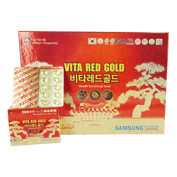 Tinh Dầu Thông Đỏ Vita Red Gold 120 Viên Chính Hãng Hàn Quốc - 