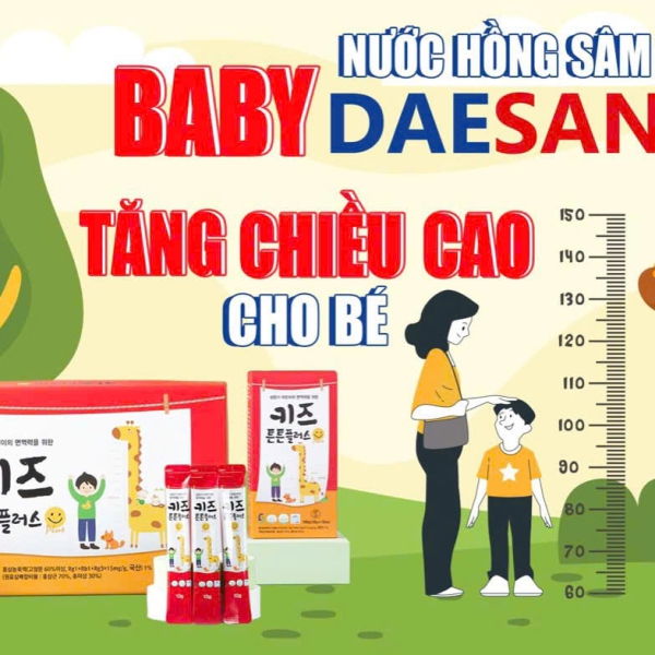 Nước hồng sâm Baby Daesan Hàn Quốc Chính Hãng Cho Bé Biếng Ăn