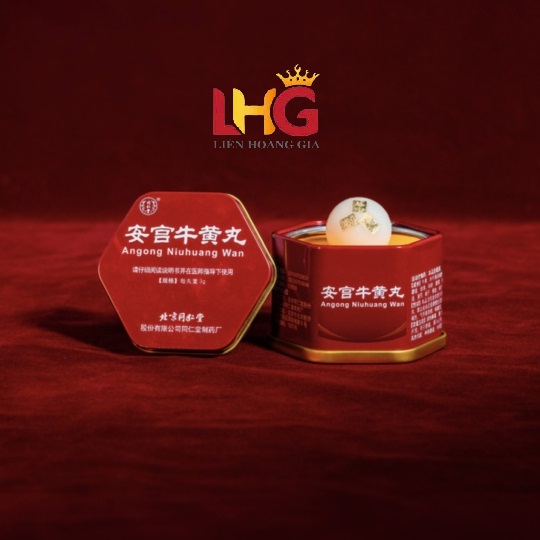 Ảnh chụp cận cảnh viên thuốc An Cung Ngưu Hoàng Hoàn thật (màu sắc, độ mịn của sáp, mùi thơm)