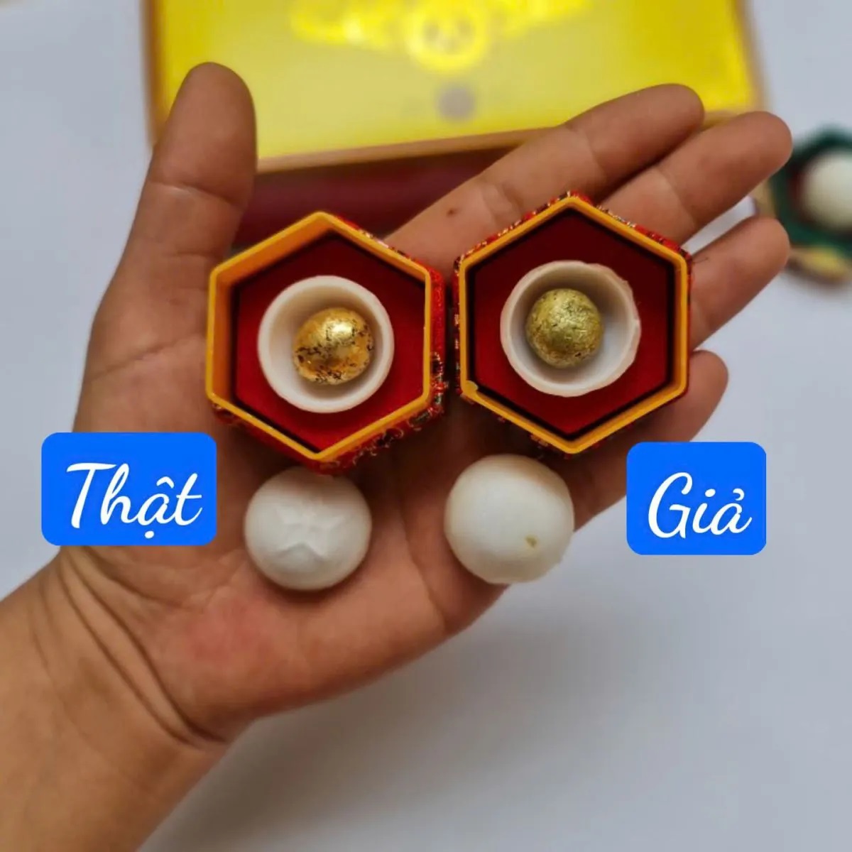 Viên hoàn An Cung Ngưu Hoàng Hoàn hộp gấm đỏ Trung Quốc