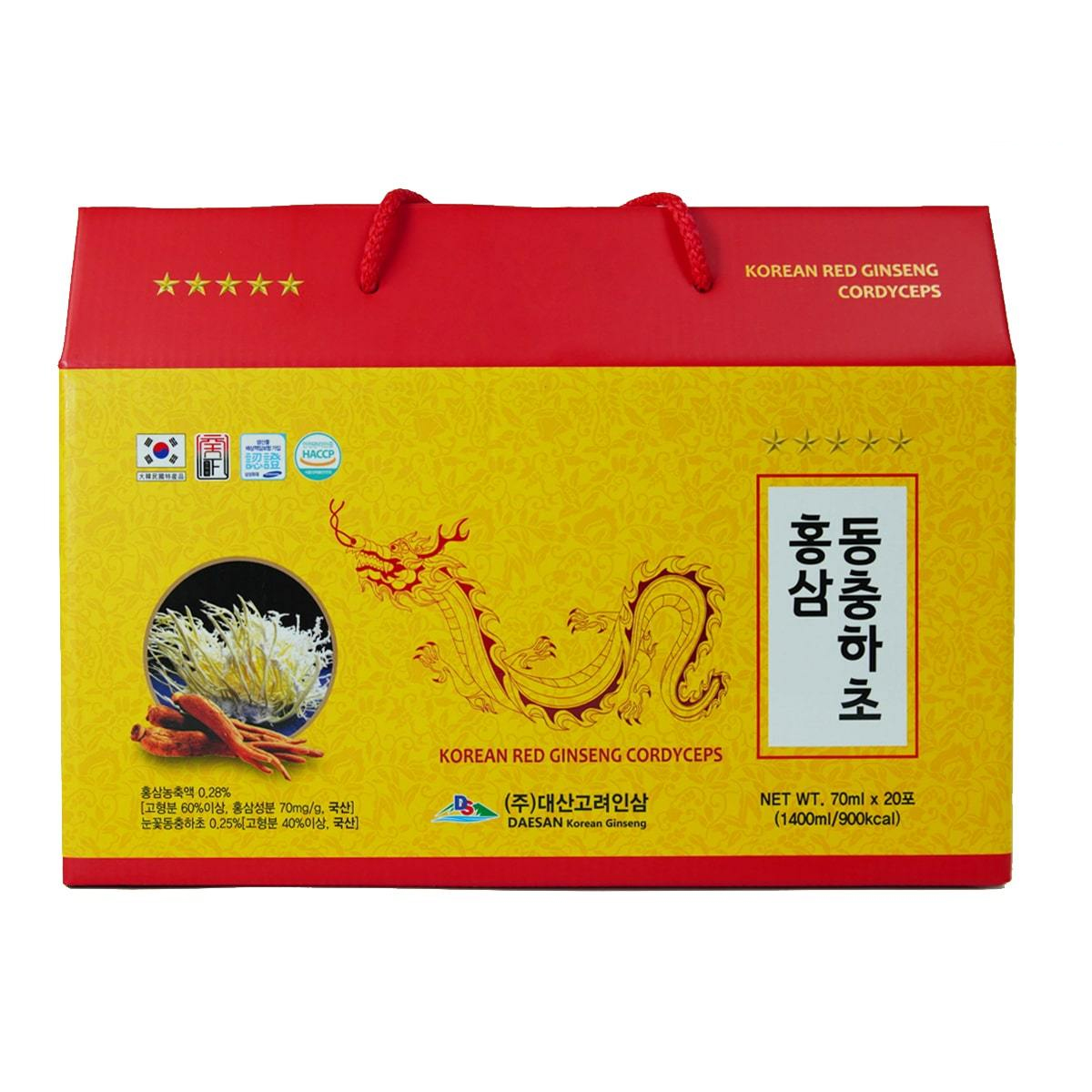 Nước hồng sâm đông trùng hạ thảo DAESAN 20 gói 70ml